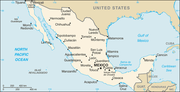 Map of Mexico